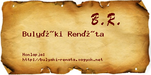 Bulyáki Renáta névjegykártya